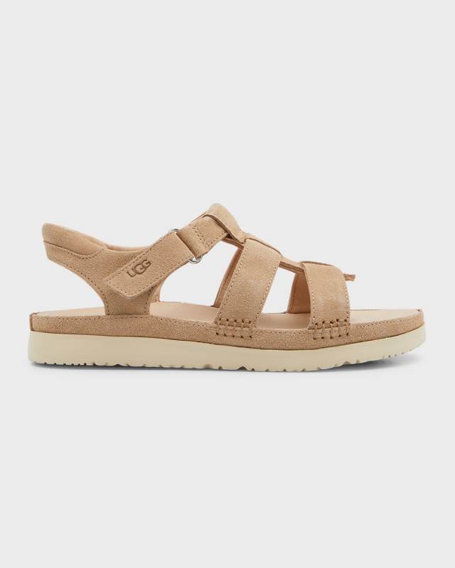 Girl's Goldenstar Strap Suede Sandals, Kids